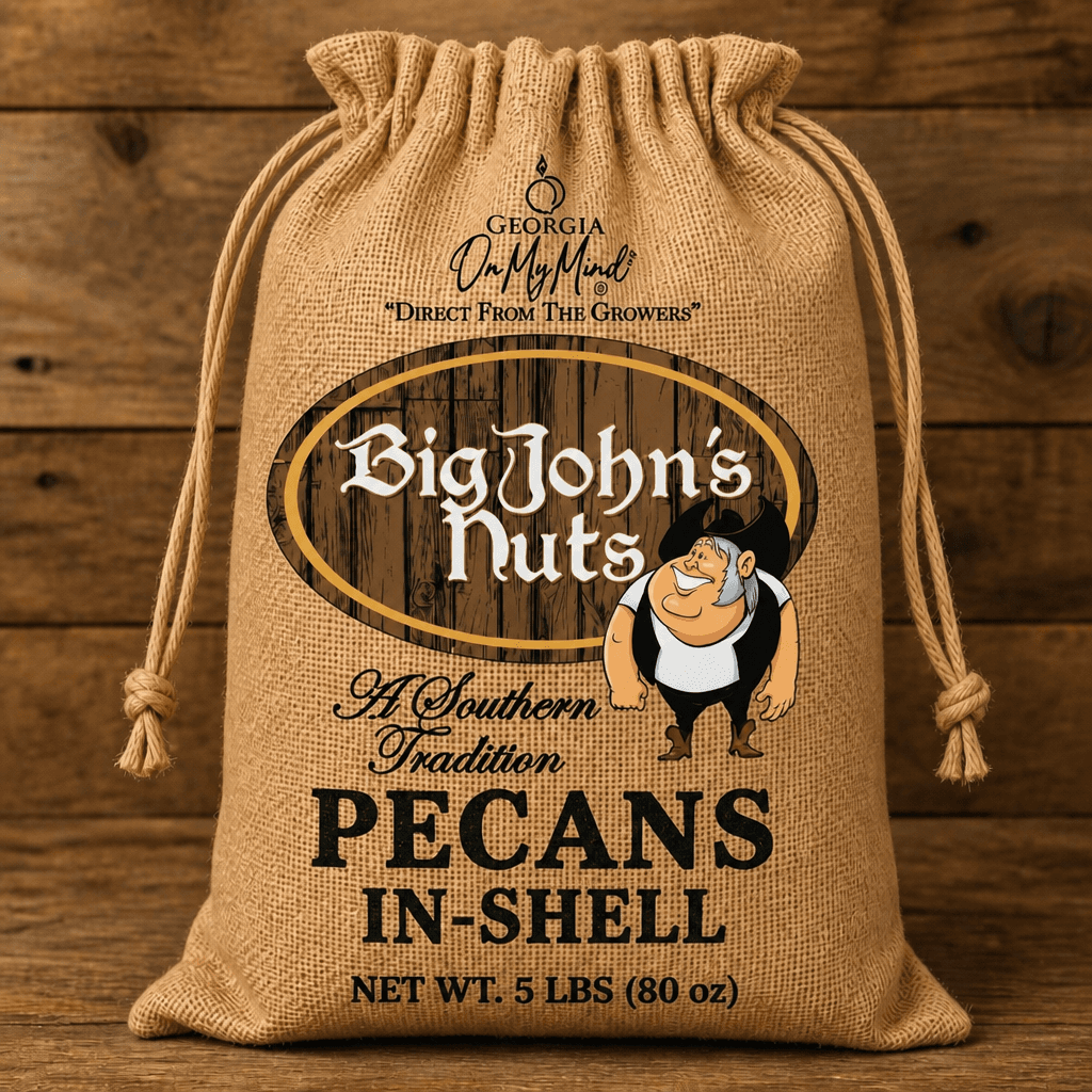 Big John's In-Shell Pecans 5 lb Burlap Bag — retail